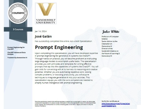 Prompt Engineering Certificate